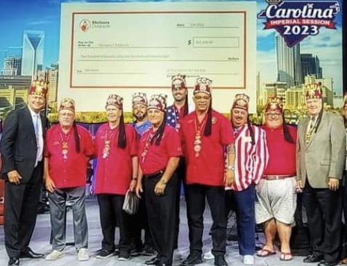 The Q Foundation For Kids Presents $261,028 Check At The 2023 Shriners International Imperial Session